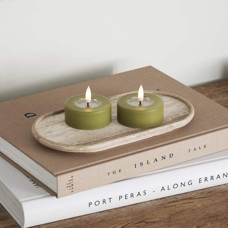 Deluxe Homeart LED Jumbo Tealight candle 2 pieces (Large) Light Yellow