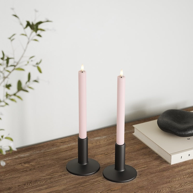 Deluxe Homeart LED Dinner candle 2 pieces, Ø 2 x 24 cm Light Pink