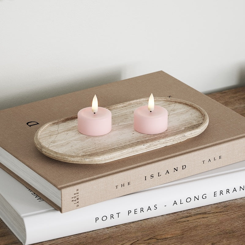 Deluxe Homeart LED Tealight candle 2 pieces Light Pink