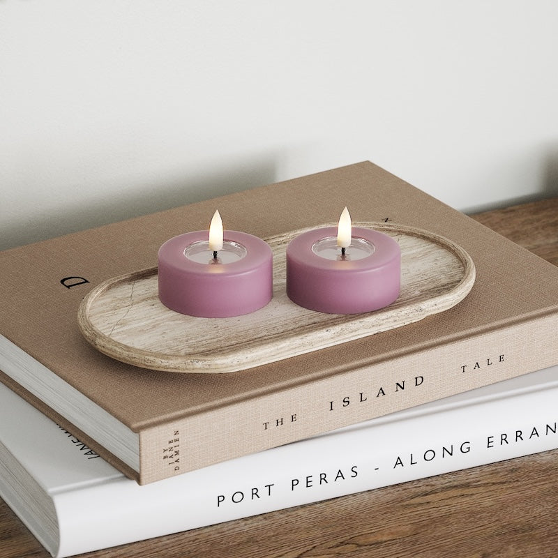 Deluxe Homeart LED Jumbo Tealight candle 2 pieces (Large) Lavender