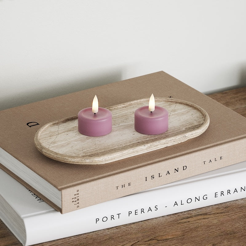 Deluxe Homeart LED Tealight candle 2 pieces Light Purple