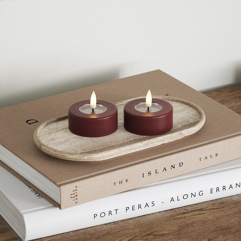 Deluxe Homeart LED Jumbo Tealight candle 2 pieces (Large) Mocha