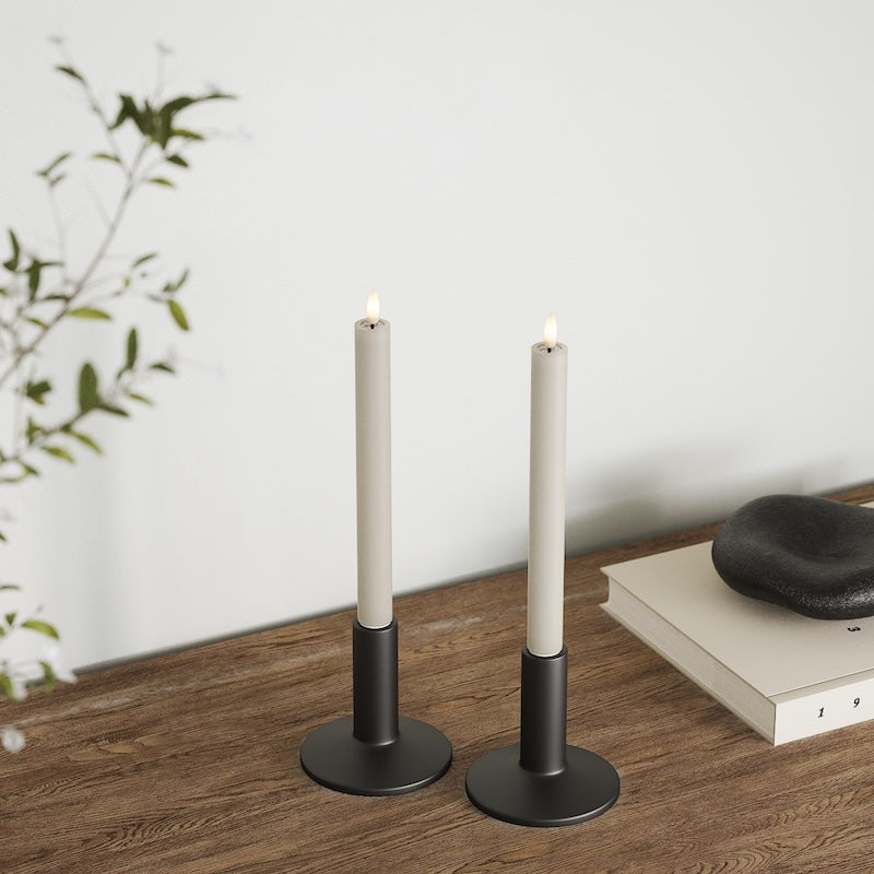 Deluxe Homeart LED Dinner candle 2 pieces, Ø 2 x 24 cm Sand