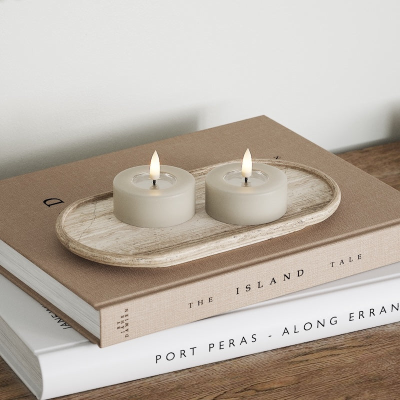 Deluxe Homeart LED Jumbo Tealight candle 2 pieces (Large) Sand