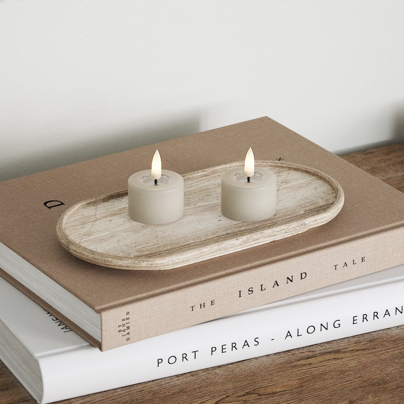 Deluxe Homeart LED Tealight candle 2 pieces Sand