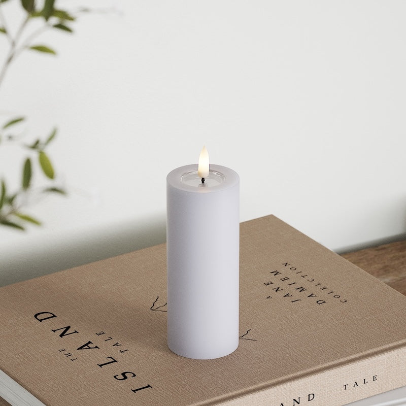 Deluxe Homeart LED Pillar candle Ø 5 x 12.5 cm Dusty Blue