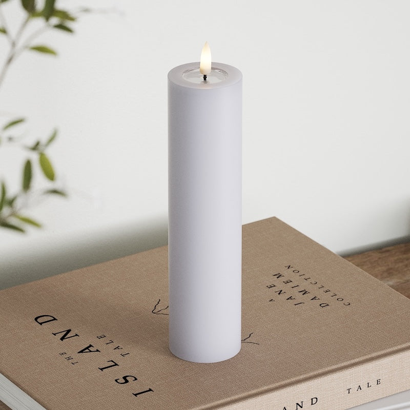 Deluxe Homeart LED Pillar candle Ø 5 x 20 cm Dusty Blue