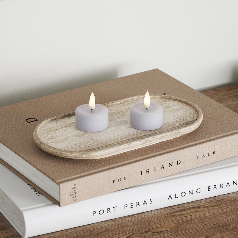 Deluxe Homeart LED Tealight candle 2 pieces Dusty Blue