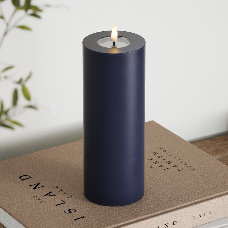 Deluxe Homeart LED Pillar candle Ø 7.5 x 20 cm Royal Blue