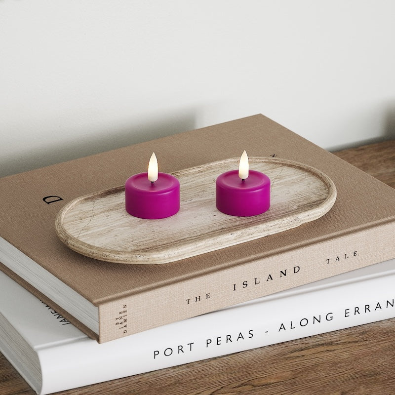 Deluxe Homeart LED čajová svíčka 2ks. Fialová