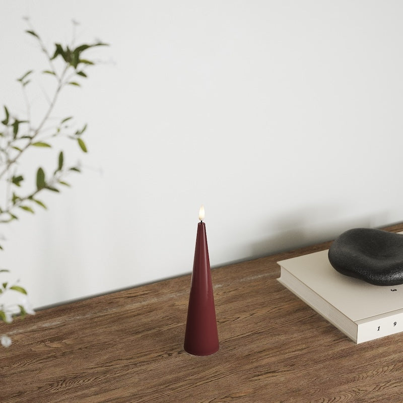 Deluxe Homeart Kon ljus D 5 x H 20 cm Bordeaux