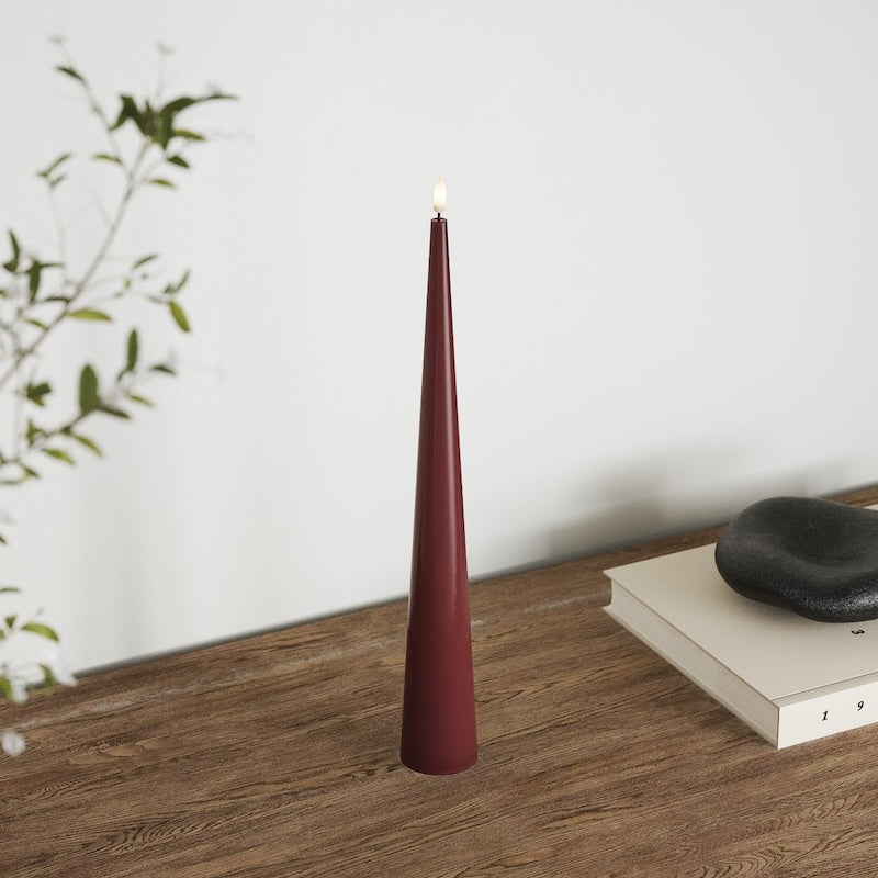 Deluxe Homeart Cone light D 5 x H 38 cm Bordeaux
