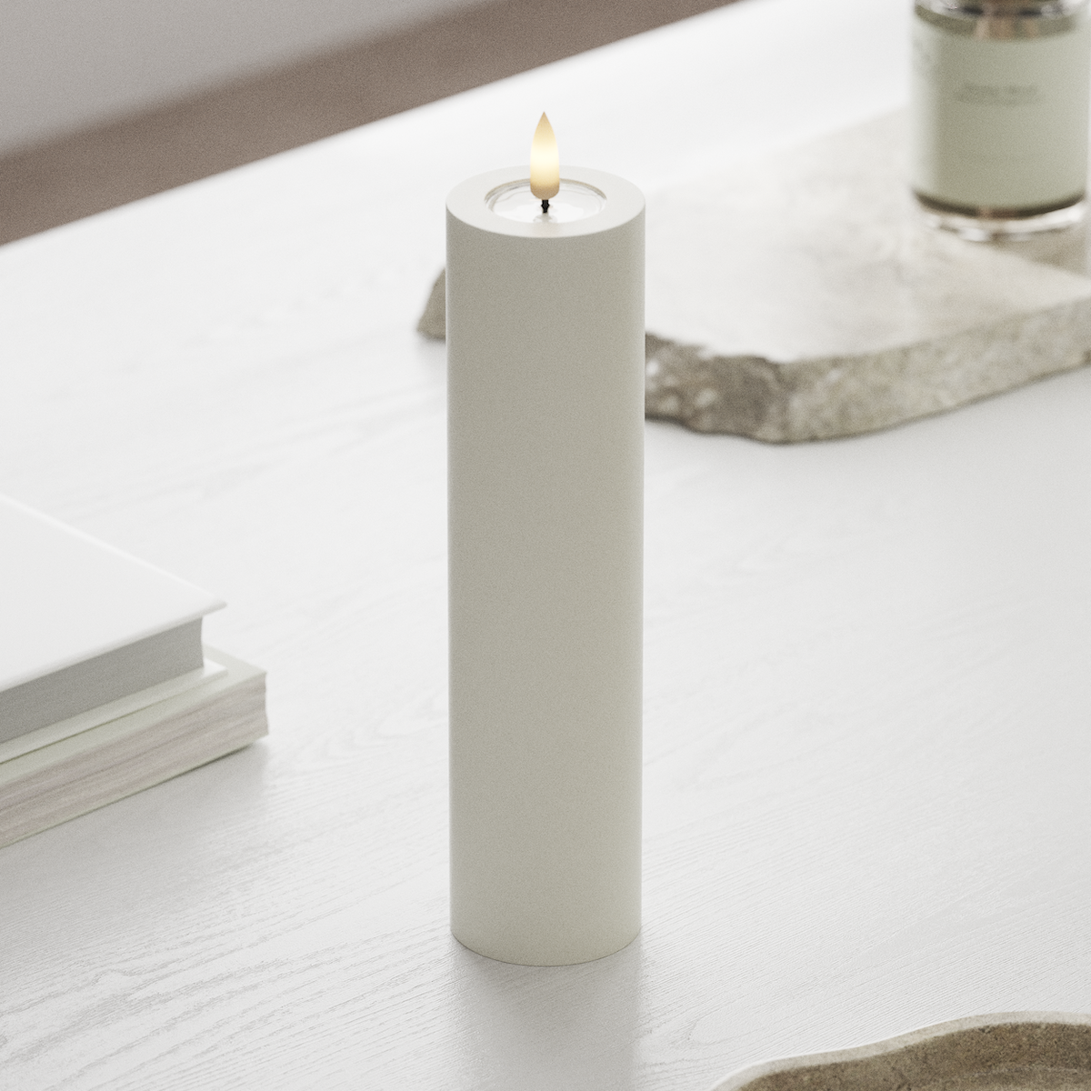 Deluxe Homeart LED Blokklys Ø 5 x 20 cm Hvit LED blokklys 1