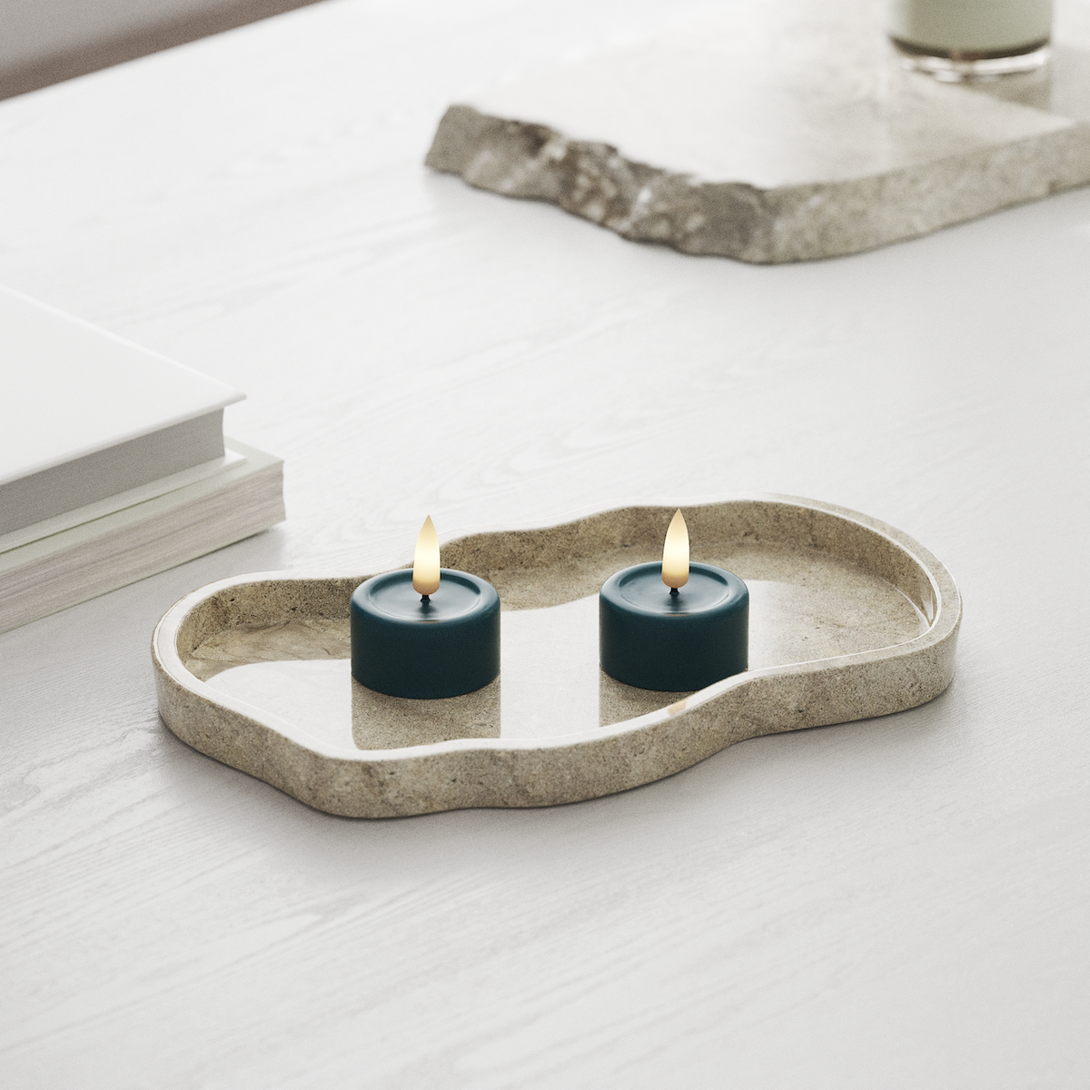 Deluxe Homeart LED Värmeljus 2 stycken Petroleum LED Värmeljus 1