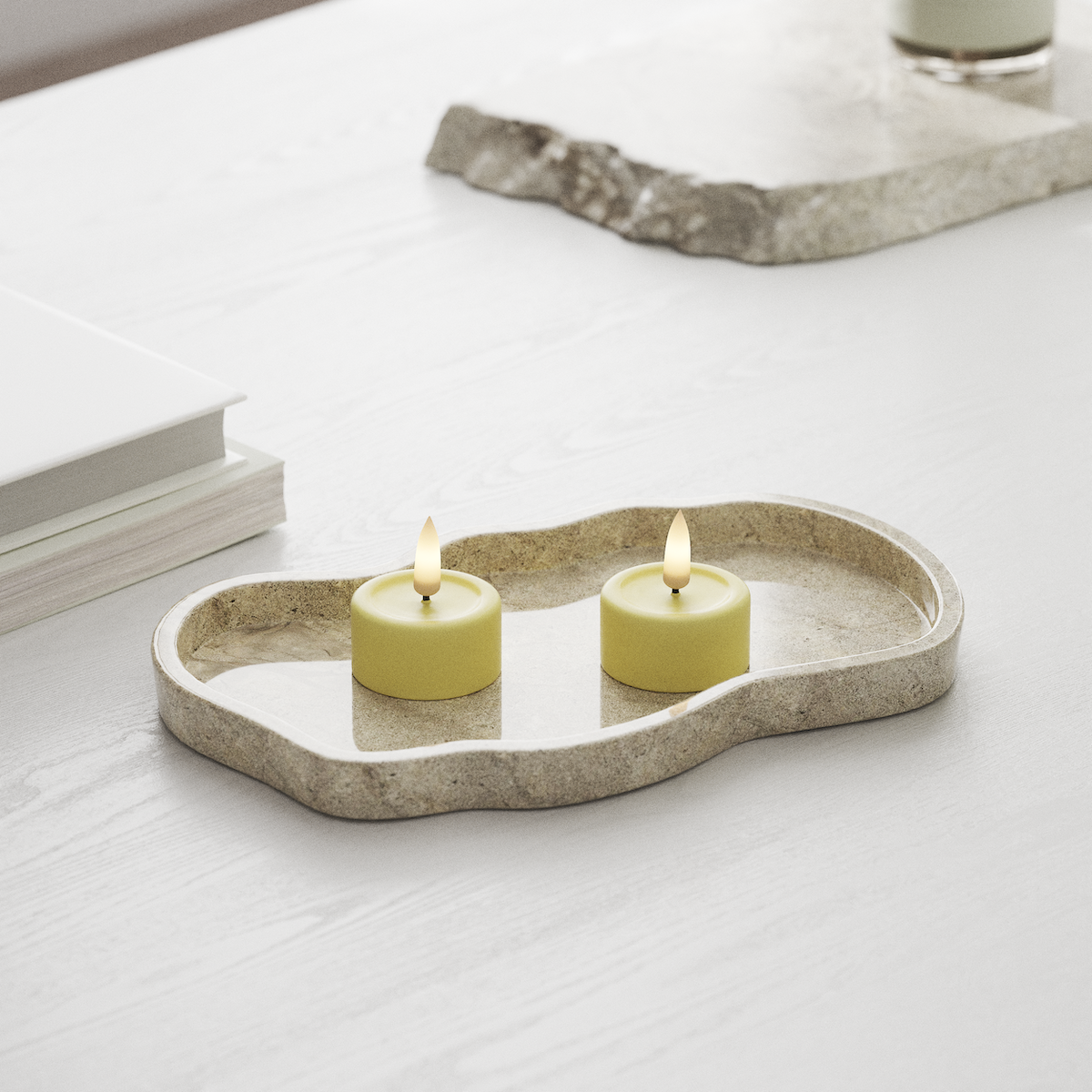 Deluxe Homeart LED Tealight candle 2 pieces Light Yellow LED Tealight candle 1