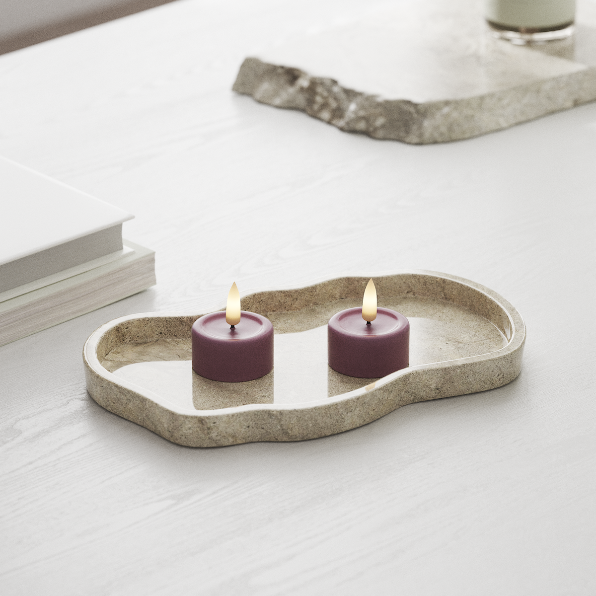 Deluxe Homeart LED Tealight candle 2 pieces Light Purple LED Tealight candle 1