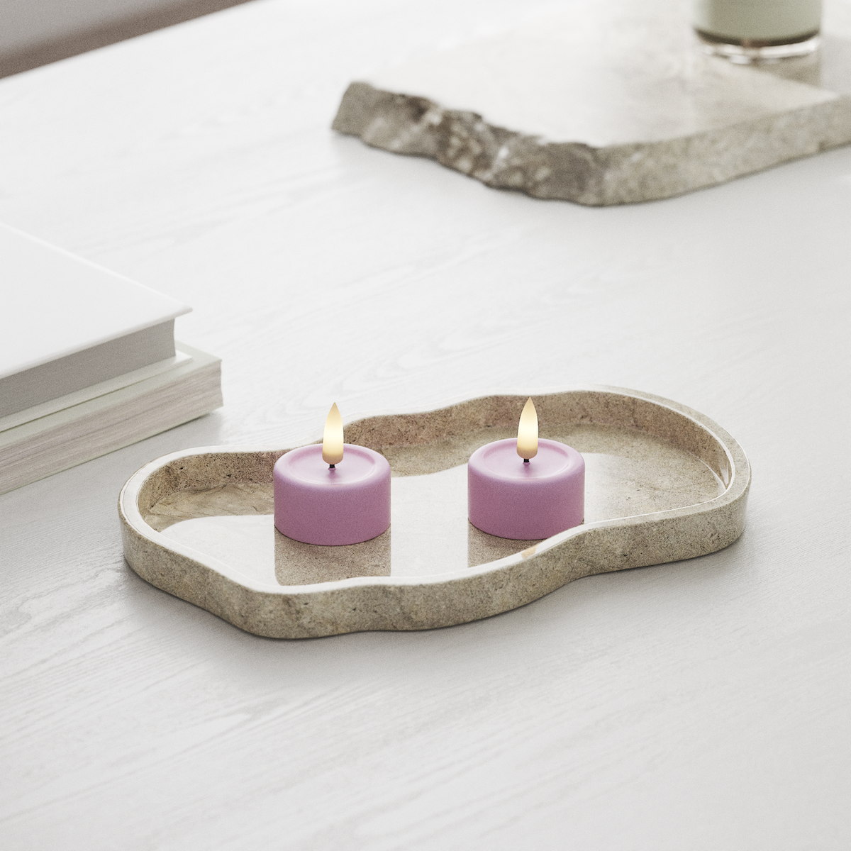 Deluxe Homeart LED Tealight candle 2 pieces Lavender LED Tealight candle 1