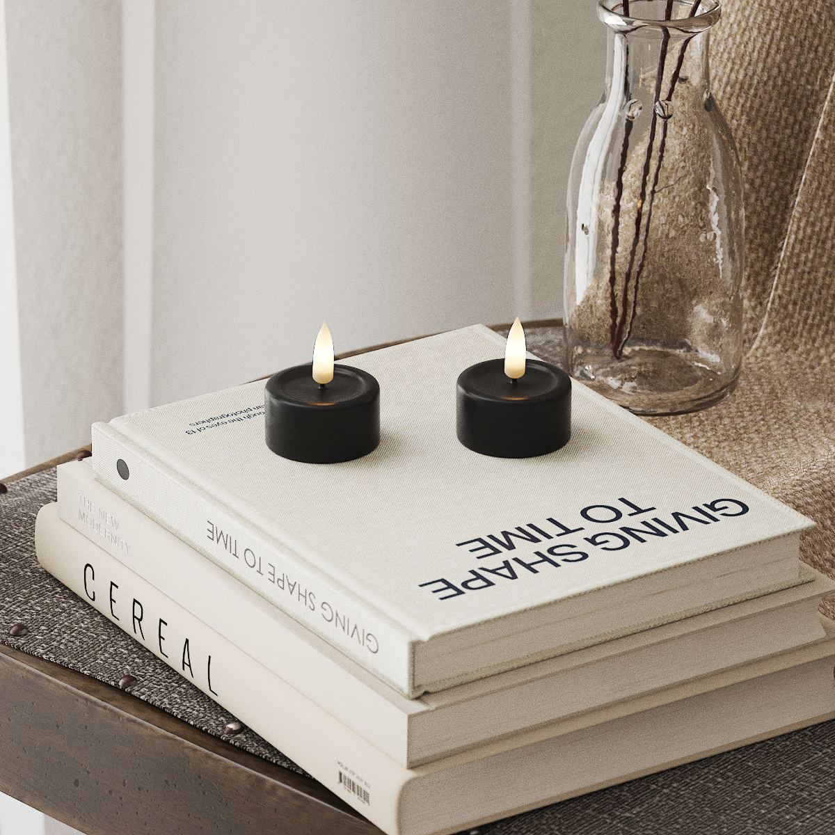 LED Tealight candle 2 pcs. Black – DeluxeHomeartShop