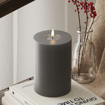Deluxe Homeart LED Pillar candle Ø 10 x 15 cm Gray LED Pillar candle 4