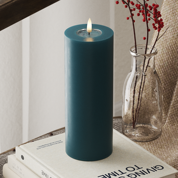 Deluxe Homeart LED Pillar candle Ø 7.5 x 20 cm Petroleum LED Pillar candle 4
