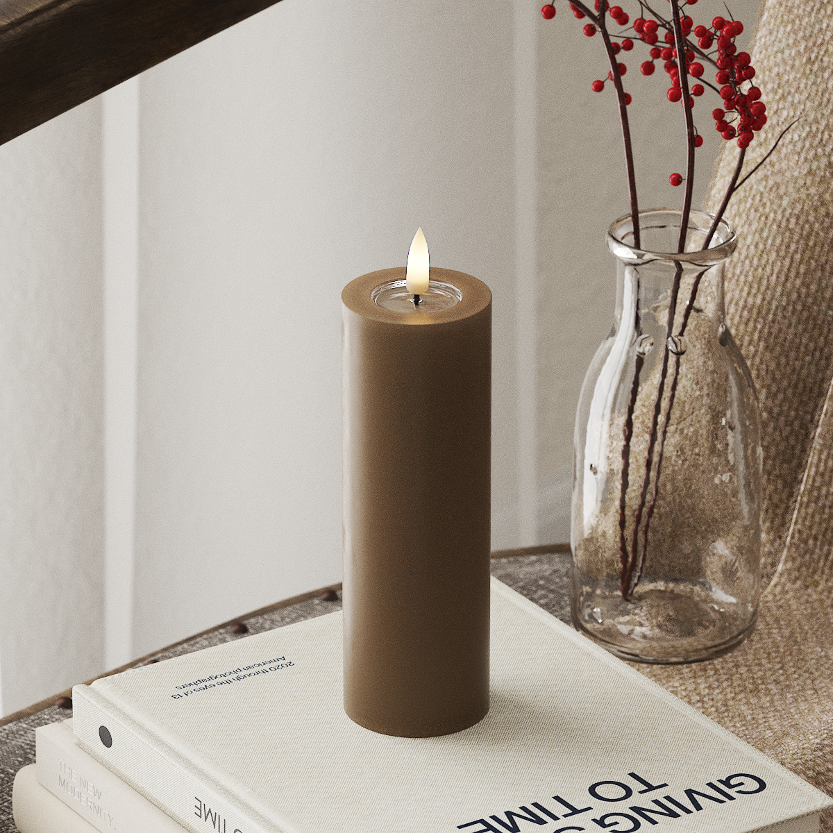 LED Pillar candle Ø 5 x 15 cm Caramel – DeluxeHomeartShop