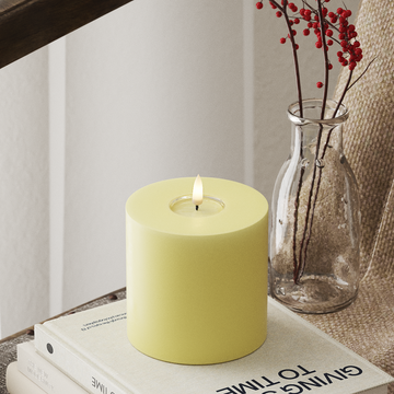 Deluxe Homeart LED Pillar candle Ø 10 x 10 cm Light Yellow LED Pillar candle 4