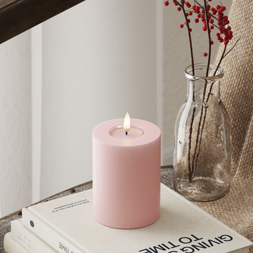Deluxe Homeart LED Pillar candle Ø 7.5 x 10 cm Light Pink LED Pillar candle 4