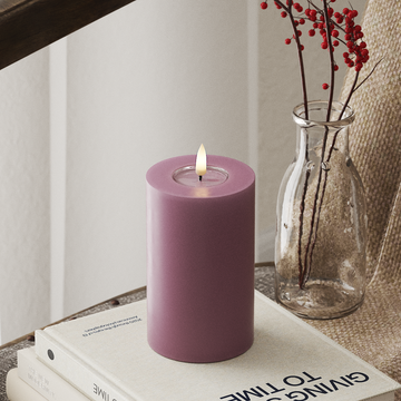 Deluxe Homeart LED Pillar candle Ø 7.5 x 12.5 cm Light Purple LED Pillar candle 4