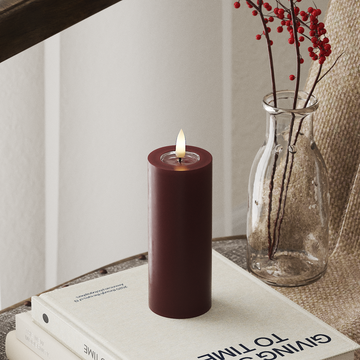 Deluxe Homeart LED Pillar candle Ø 5 x 12.5 cm Burgundy LED Pillar candle 4