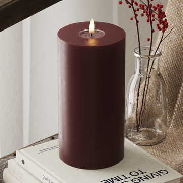 Deluxe Homeart LED Pillar candle Ø 10 x 20 cm Burgundy LED Pillar candle 4
