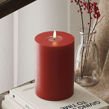 Deluxe Homeart LED Pillar candle Ø 10 x 15 cm Red LED Pillar candle 4