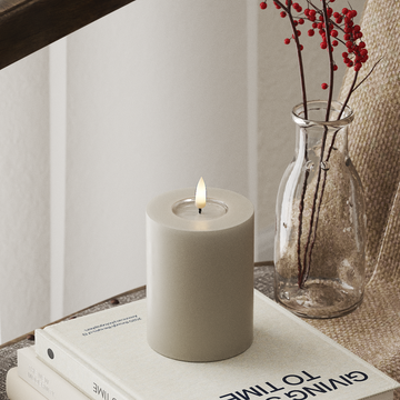 Deluxe Homeart LED Pillar candle Ø 7.5 x 10 cm Sand LED Pillar candle 4
