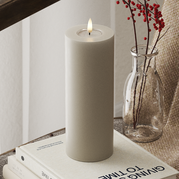 Deluxe Homeart LED Pillar candle Ø 7.5 x 20 cm Sand LED Pillar candle 4