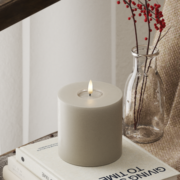 Deluxe Homeart LED Pillar candle Ø 10 x 10 cm Sand LED Pillar candle 4