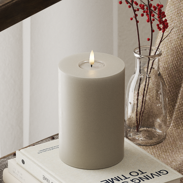Deluxe Homeart LED Pillar candle Ø 10 x 15 cm Sand LED Pillar candle 4