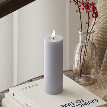 Deluxe Homeart LED Pillar candle Ø 5 x 15 cm Dusty Blue LED Pillar candle 4