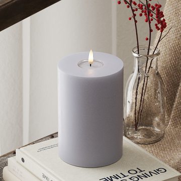 Deluxe Homeart LED Pillar candle Ø 10 x 15 cm Dusty Blue LED Pillar candle 4