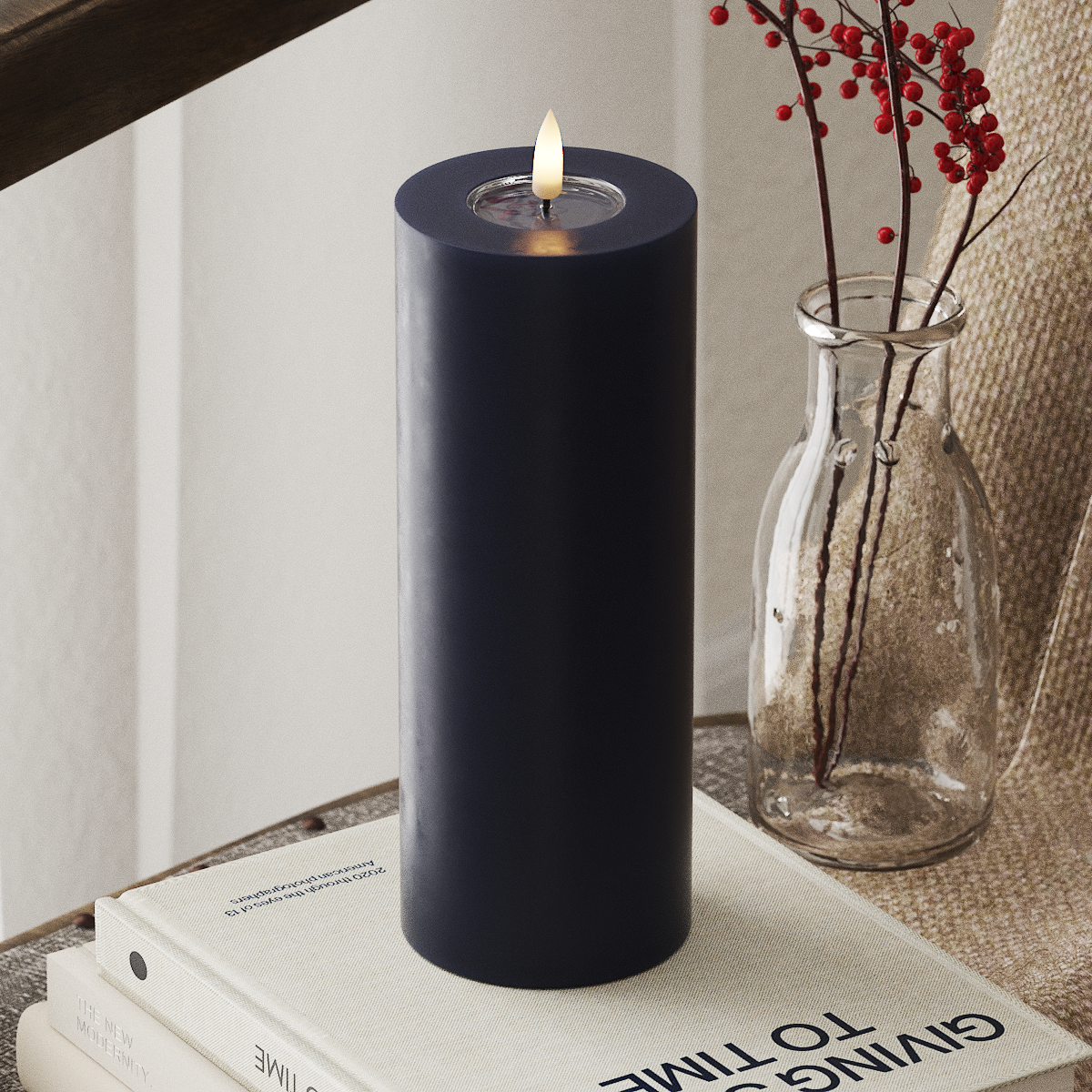 Deluxe Homeart LED Pillar candle Ø 7.5 x 20 cm Royal Blue LED Pillar candle 4