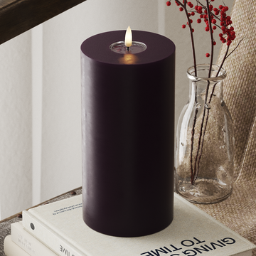 Deluxe Homeart LED Pillar candle Ø 10 x 20 cm Dark Purple LED Pillar candle 4