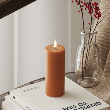 Deluxe Homeart LED Pillar candle Ø 5 x 12.5 cm Orange LED Pillar candle 4