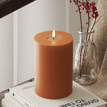Deluxe Homeart LED Pillar candle Ø 10 x 15 cm Orange LED Pillar candle 4