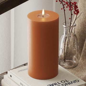 Deluxe Homeart LED Pillar candle Ø 10 x 20 cm Orange LED Pillar candle 4
