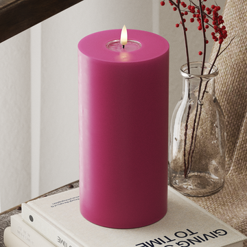 Deluxe Homeart LED Pillar candle Ø 10 x 20 cm Magenta LED Pillar candle 4