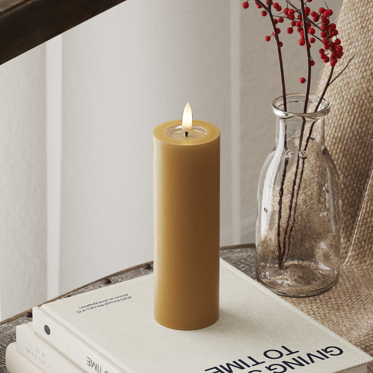 Deluxe Homeart Φωτιστικό μπλοκ LED Ø 5 x 15 cm Κάρι Φως μπλοκ LED 4