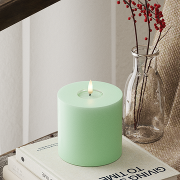 Deluxe Homeart LED Pillar candle Ø 10 x 10 cm Mint LED Pillar candle 4