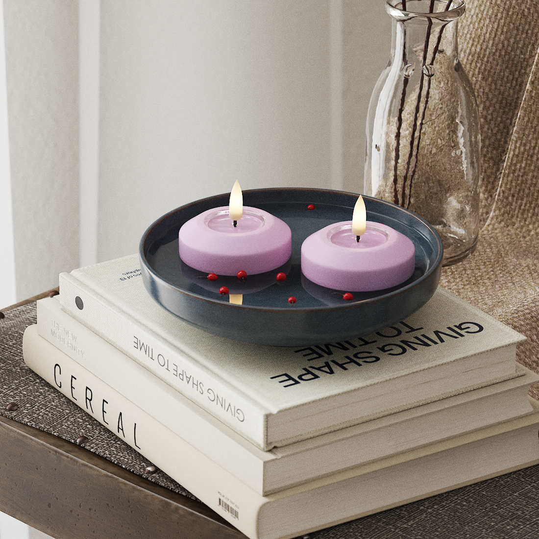 Deluxe Homeart LED Floating candle Ø 6.1 cm 2 pcs Lavender LED Floating candle 4