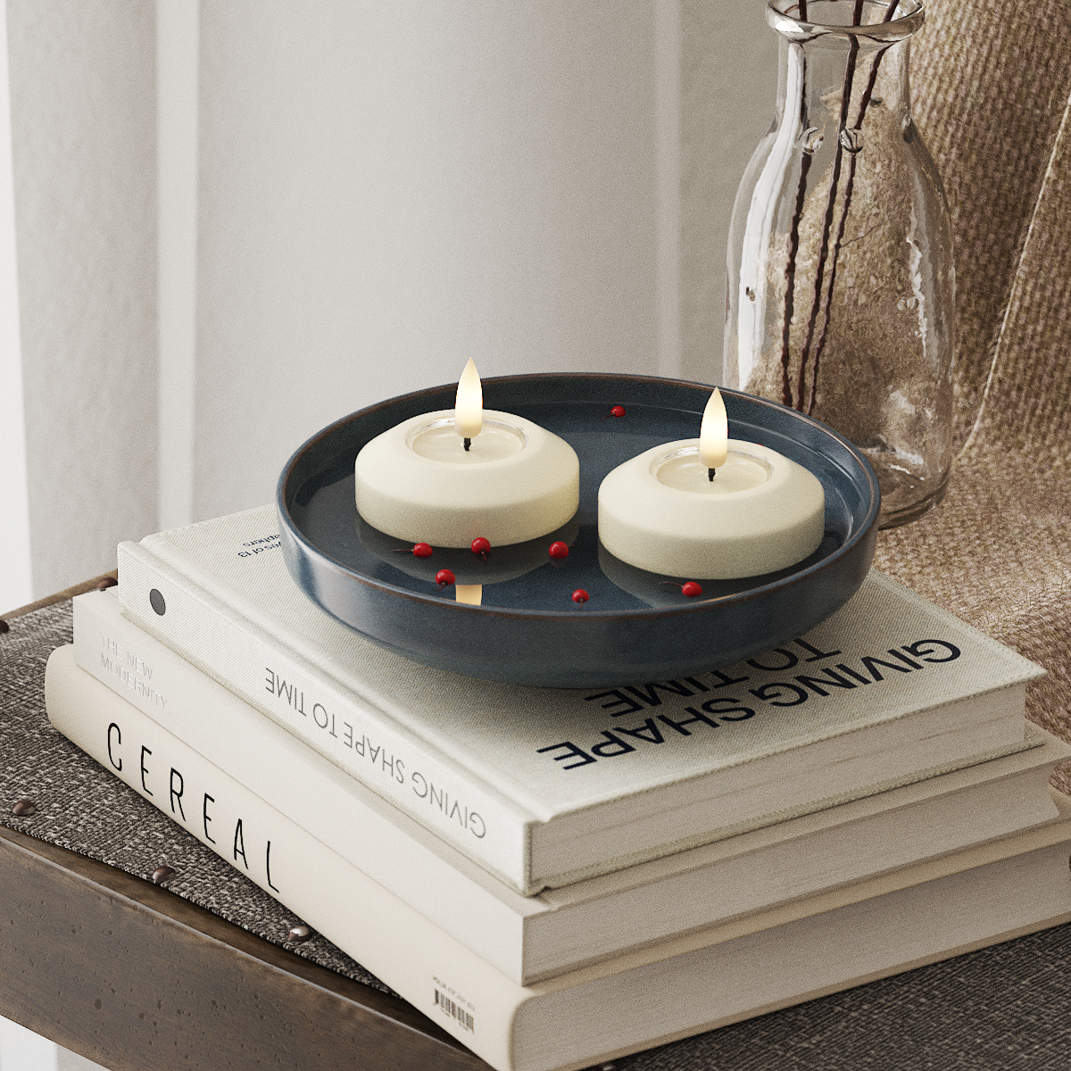 Deluxe Homeart LED Floating candle Ø 6.1 cm 2 pcs Cream LED Floating candle 4