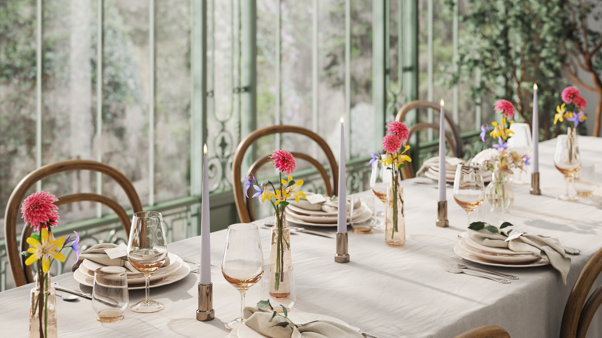 Natural faith LED Shiny Dinner candle 