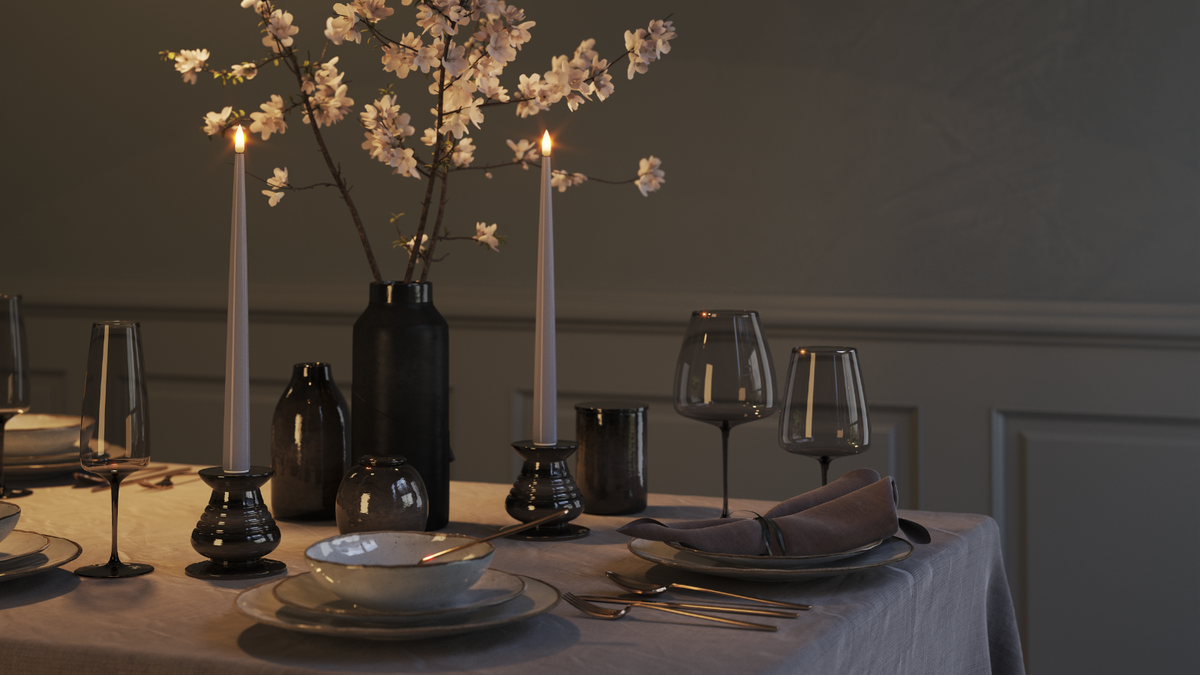 LED Shiny Dinner candle With lifelike LED flame