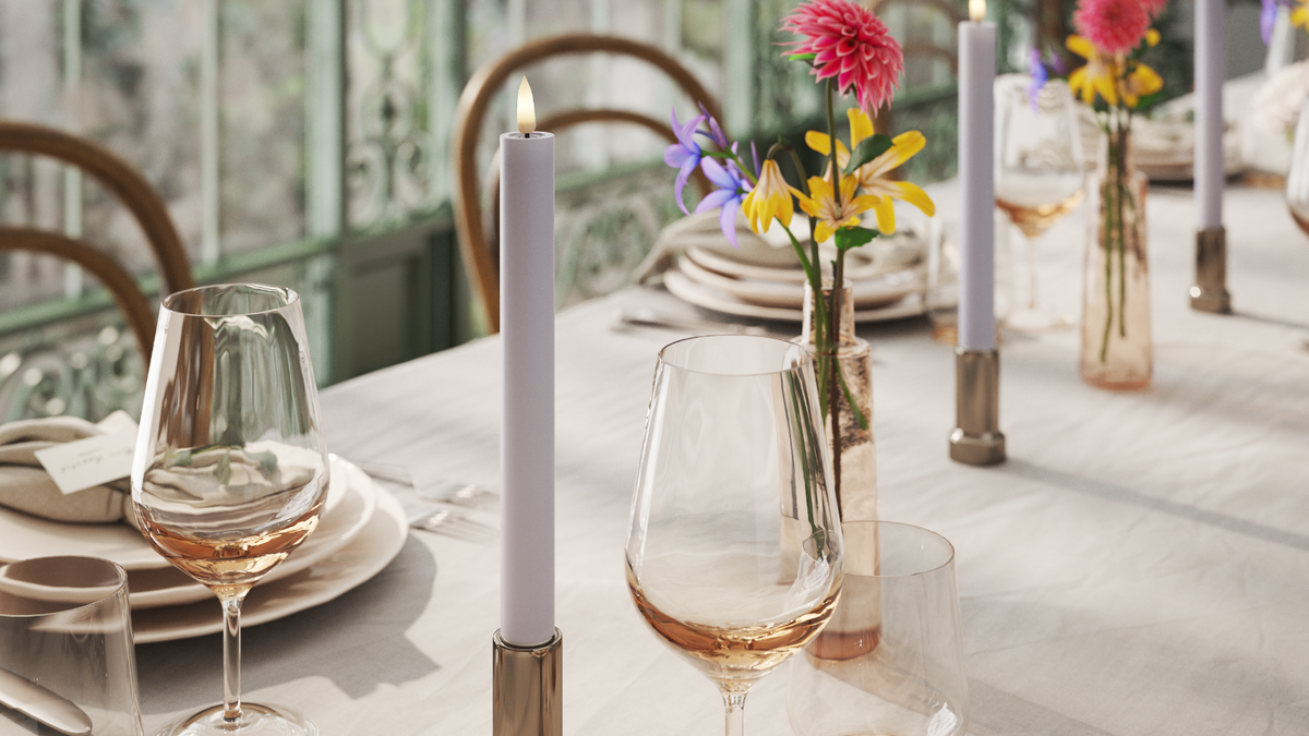 Natural faith LED Dinner candle With Wetlook ™ design